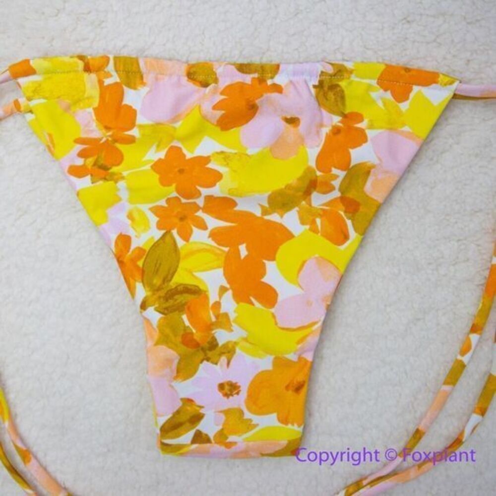 NEW Aila Blue Free People Palm Bikini‎ Bottoms, size XL - Picture 11 of 14